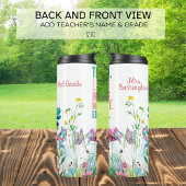 Leraar Inspirerende Quote Wildflowers Thermosbeker