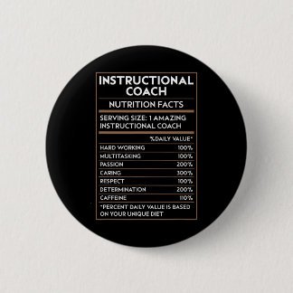 Leraar Instructie Coach Voedingsfeiten Ck Naar  Ronde Button 5,7 Cm