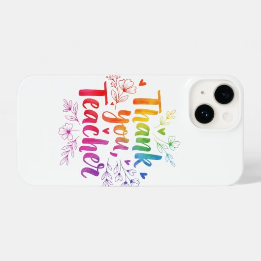 Leraar iPhone Case – Dank je, Leraar! iPhone Hoesje (Achterkant horizontaal)