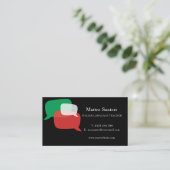 Leraar Italiaans Visitekaartje (Staand voorkant)