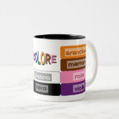 leraar italiaanse woordenschat tweekleurige koffiemok (Voorkant rechts)