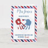 leraar je hebt een handdruk achtergelaten op onze  kaart (Voorkant)