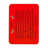 Leraar, je hebt mijn leven aangeraakt... magneet (Verticaal)