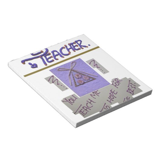 Leraar, je leert me te hopen op de beste kunst notitieblok (Schuin)