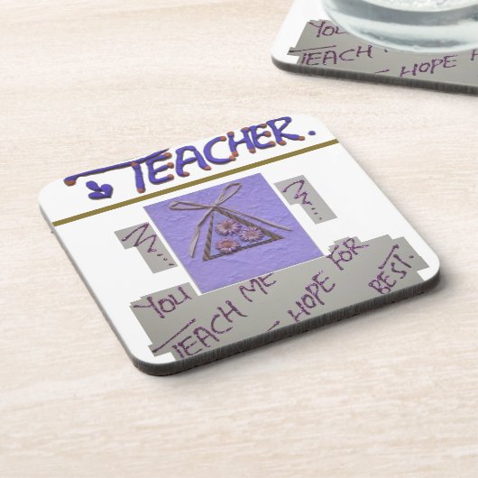 Leraar, je leert me te hopen op de beste kunst onderzetter (Linkerzijde)