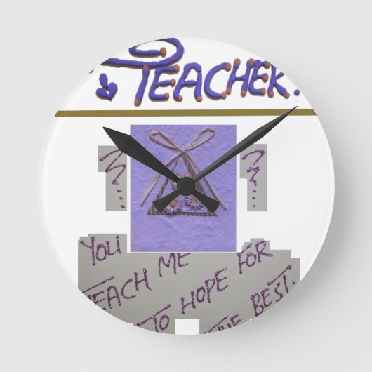 Leraar, je leert me te hopen op de beste kunst ronde klok (Voorkant)