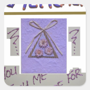 Leraar, je leert me te hopen op de beste kunst vierkante sticker