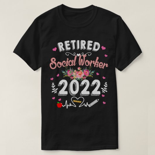 Leraar Job Gepensioneerd sociaal werker Klasse van T-shirt (Design voorkant)