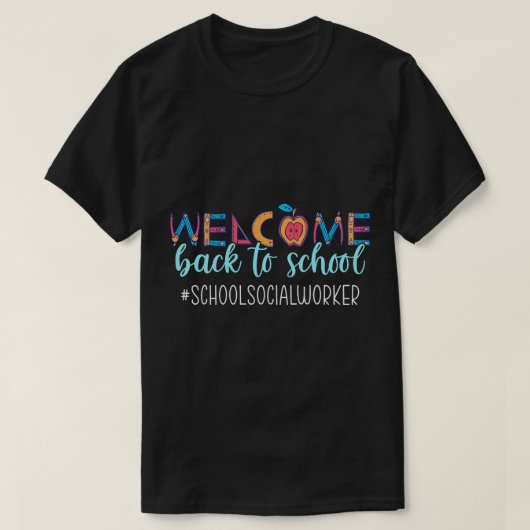 Leraar Job School Sociaal werker Welkom terug bij  T-shirt (Design voorkant)