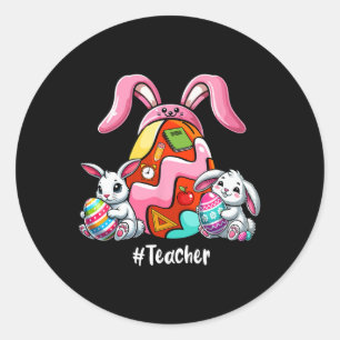 Leraar Job Tools Paashaas Jacht Eieren Team Ronde Sticker