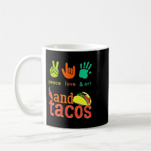 Leraar Job Vrede Liefde Kunst Tacos Grappige Vinge Koffiemok