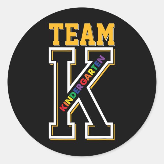 Leraar K. Kleuterschool Leerling Terug naar school Ronde Sticker (Voorkant)