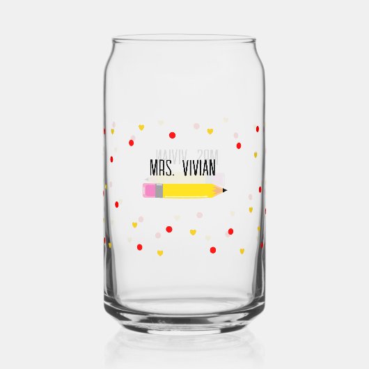 Leraar kan glas cadeau voor de leraar (Achterkant)