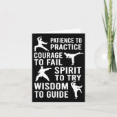 Leraar Karate Student Trainee Praktijk Karate Tra Kaart (Voorkant)