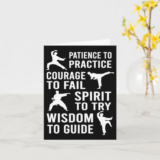 Leraar Karate Student Trainee Praktijk Karate Tra Kaart (Gele Bloem)