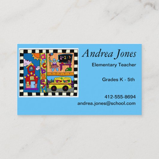 Leraar kent best visitekaartje (Achterkant)