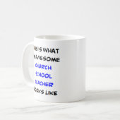 leraar kerkschool, geweldige koffiemok (Voorkant links)