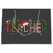 Leraar Kerst Alfabet Leraren Gift Student Groot Cadeauzakje (Voorkant)