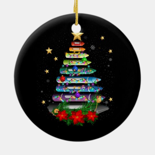 Leraar Kerst Crayon Boom Licht Decoratie Stu (Achterkant)