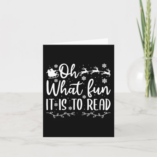 Leraar kerst die het leuk vond om te lezen kaart (Voorkant)