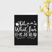 Leraar kerst die het leuk vond om te lezen kaart (Gele Bloem)