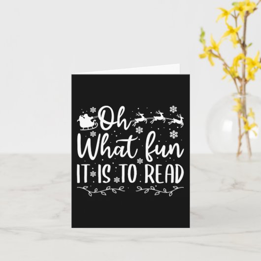 Leraar kerst die het leuk vond om te lezen kaart (Gele Bloem)