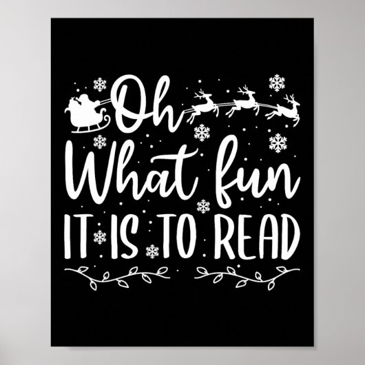 Leraar kerst die het leuk vond om te lezen poster (Voorkant)
