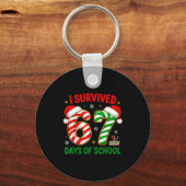 Leraar Kerst Grappige Meme Ik Heb 67 Dagen Overlee Sleutelhanger (Voorkant)