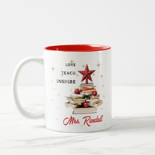 Leraar Kerst Inspirerend Quote Mok (Links)