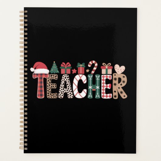 Leraar Kerst Leven Leren Liefde Inspirerend  Planner (Voorkant)