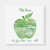 Leraar kerstcadeau waarderingsmagneet magneet (Voorkant)