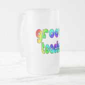 Leraar kerstfeestdagen Groovy leraar Matglas Bierpul (Voorkant links)