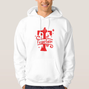 Leraar kerstfeestmaal Alphabet Santa's Favo Hoodie