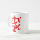 Leraar kerstfeestmaal Alphabet Santa's Favo Koffiemok (Voorkant links)