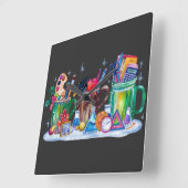 Leraar Kerstmis | Beker Kerst Leraar Vierkante Klok (Hoek)
