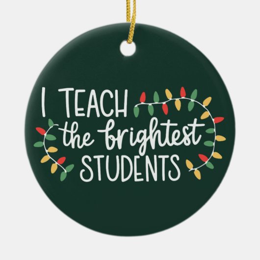 Leraar Kerstmis ik leer de beste studenten Keramisch Ornament (Voorkant)