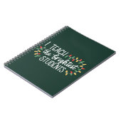 Leraar Kerstmis ik leer de beste studenten Notitieboek (Linkerzijde)