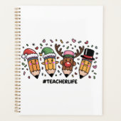 Leraar Kerstpotloden Leraar Leven Vrolijk Kerstfee Planner (Voorkant)