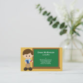 Leraar * kies achtergrondkleur visitekaartje (Staand voorkant)