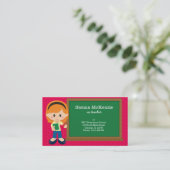 Leraar * kies achtergrondkleur visitekaartje (Staand voorkant)