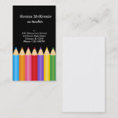 Leraar * kies achtergrondkleur visitekaartje (Voorkant / Achterkant)