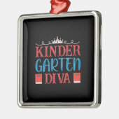Leraar Kinder Garten Diva Metalen Ornament (Links)