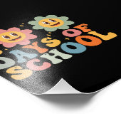 Leraar Kinder Retro Groovy 100 Dagen 0f School Foto Afdruk (Hoek)