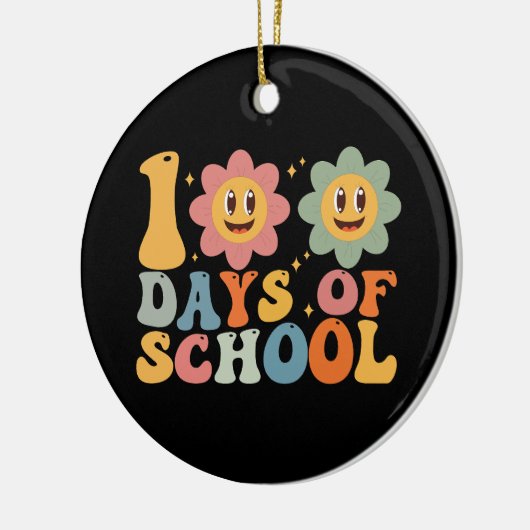Leraar Kinder Retro Groovy 100 Dagen 0f School Keramisch Ornament (Links)
