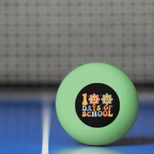 Leraar Kinder Retro Groovy 100 Dagen 0f School Pingpongbal