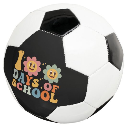 Leraar Kinder Retro Groovy 100 Dagen 0f School Voetbal (Drie kwart)