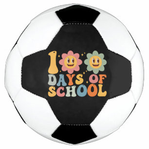 Leraar Kinder Retro Groovy 100 Dagen 0f School Voetbal