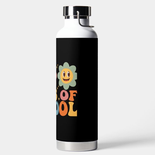 Leraar Kinder Retro Groovy 100 Dagen 0f School Waterfles (Links)