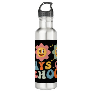 Leraar Kinder Retro Groovy 100 Dagen 0f School Waterfles