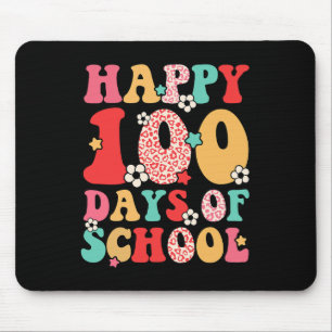 Leraar Kinderen Retro Groovy 100 dagen Happy 100th Muismat